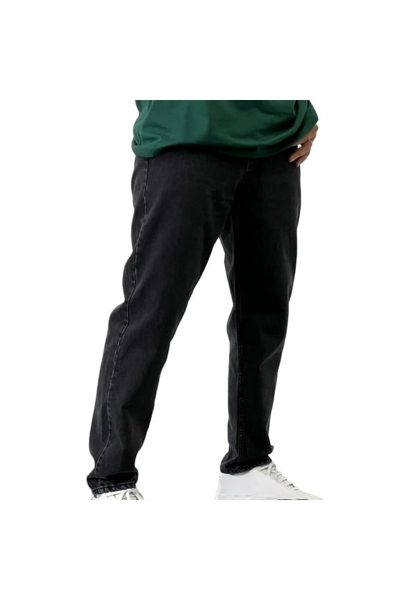 Men's Jeans Casual Denim Pants Regular Fit Comfort Stretch Jean Cotton Straight Ripped Hole Trousers