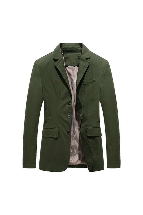 Men's Lightweight Sport Coat Casual Solid Fashion Button Blazer Suit Back Long Sleeves Jacket Breathable Casual Knit Sport Coat on Clearance