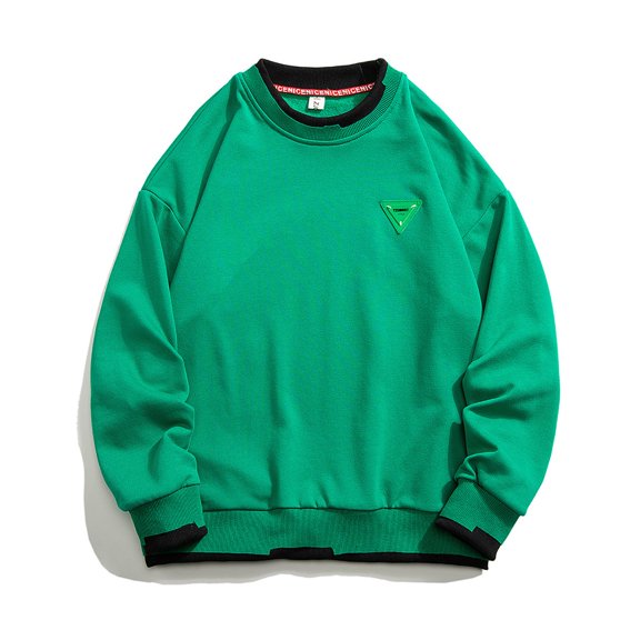 Aueoeo Men's Plus Size Tops Long Sleeve Solid Color T-Shirt Crew Neck Tee Longline Casual Lightweight Fall Basic Shirts