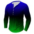 thumbnail image 1 of Aueoeo Men's Printing Shirt Casual Long Sleeve Round Neck Blouses Shirts Soft Comfy Lightweight Top Shirts, 1 of 4