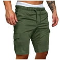 thumbnail image 1 of Aueoeo Men's Shorts, Men's Elastic Waist Cargo Shorts Casual Big and Tall Relaxed Fit Outdoor Work Shorts Multi-Pockets, 1 of 6