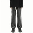 thumbnail image 1 of Aueoeo Men's Wide Leg Jean Stretch Straight Leg Fashion Soft Comfoy Waist Pants Elastic Waist Drawstring Baggy Pant, 1 of 1