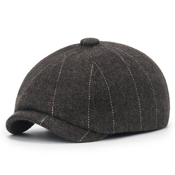 Aueoeo Men's Wool Octagon Cap Fashion Dome Ancients Outdoor Casual Painter's Hat