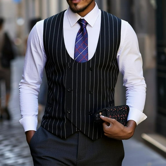 Aueoeo Men's formal Dress Business Slim Fits Sleeveless Jacket Thin Solid Color Suit Performance Vests Elegant Waistcoat