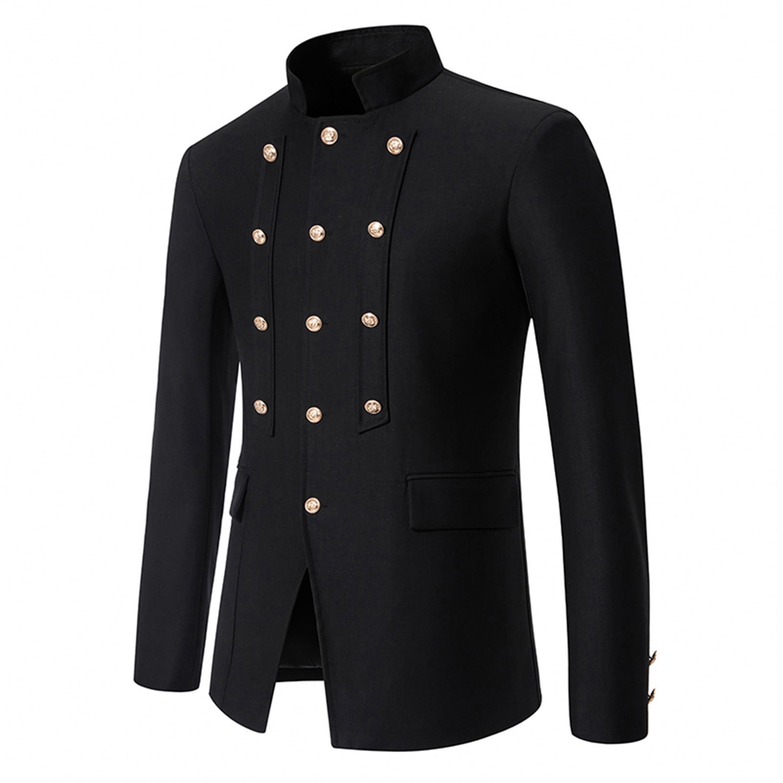 Suwequest Men's Long Sleeve Jacquard Jacket - Business Casual Baseball Collar Coat For Spring & Fall