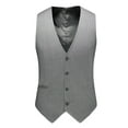 thumbnail image 1 of Aueoeo Mens Classic Suit Vests Casual Sleeveless Jacket Herringbone Waistcoat Slim Fits Formal Button Up Dress Vests, 1 of 3