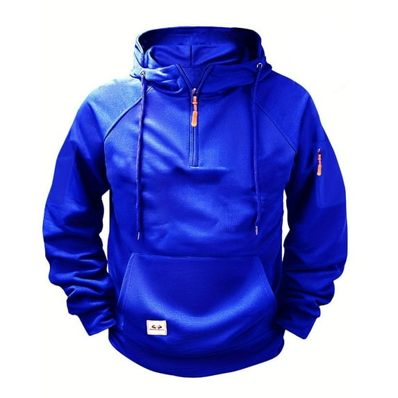 Aueoeo Mens High Collar Hoodie Jacket Lightweight Fishing Hiking Shirts Breathable Workout Sweatsuit Active Pullover