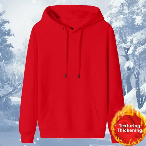 Aueoeo Mens Plus Size Hoodies Sweatshirts Long Sleeve Solid Color Casual Pullover Soft Comfy Shirt With Big Pockets