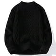 thumbnail image 1 of Aueoeo Mens Plus Sized Cable Knitted Pullover Sweaters Stand Collar Solid Twisted Thermal Sweaters Basic Classic Stretchy Pullover, 1 of 3