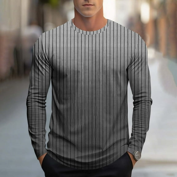 Aueoeo Mens Pullover T Shirts Fashion Casual Men Fashion Print Sports Long Sleeves Round-Neck Blouses Shirts Customized T Shirts
