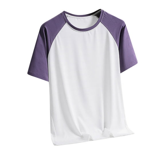 Aueoeo Mens Short Sleeve T Shirt Outdoor Performance T-Shirt Crew Neck Running Workout Soft Comfy Top Shirts