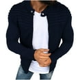 thumbnail image 1 of Aueoeo Mens Sweatshirt Cardigan Slim Fitted Workout Overcoat Full Zip Up Casual Wrinkled Jackets With Pockets Navy X-Large, 1 of 5