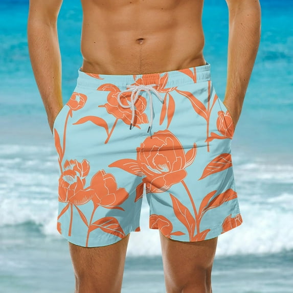 Aueoeo Mens Swim Trunks Quick Dry Swim Shorts with Mesh Lining Funny Swimwear Bathing Suits Big & Tall Summer Loose Beach Shorts on Clearance