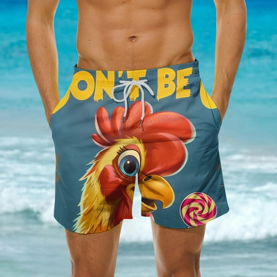 Aueoeo Mens Swimming Pants Swim Trunks Quick Dry Printed Beach Shorts Big & Tall Summer Boardshorts with Mesh Lining Summer Loose Beach Shorts Pocket on Clearance