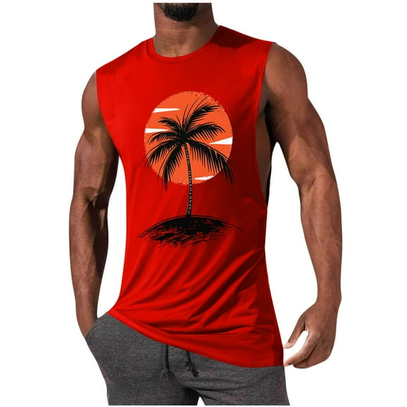 Aueoeo Mens Tank Top Sleeveless Workout Shirt Funny Graphic Tee Muscle Gym Bodybuilding Fitness Training Loose Fits T Shirts