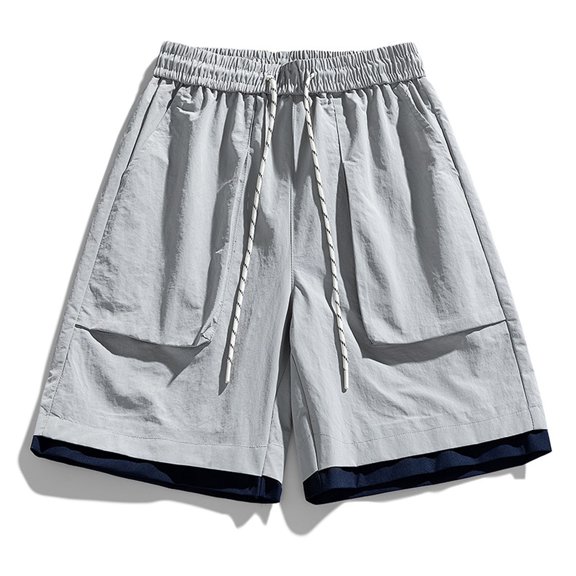 Aueoeo Mens Trendy Shorts Casual Elastic Waistc Drawstring Shorts Soft Comfy Beach Lightweight Shorts with Big Pockets