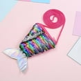 thumbnail image 1 of Aueoeo Mermaid Tail Purse Sequin Crossbody Coin Wallet Bags for Kids Little Girls Mermaid Party Birthday Gifts, 1 of 2