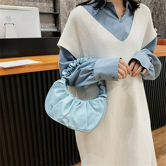 Aueoeo Mini Tote Bags for Women Underarm Soft Bag Faux Leather Bag Small Handbags Handle Dumpling Bag