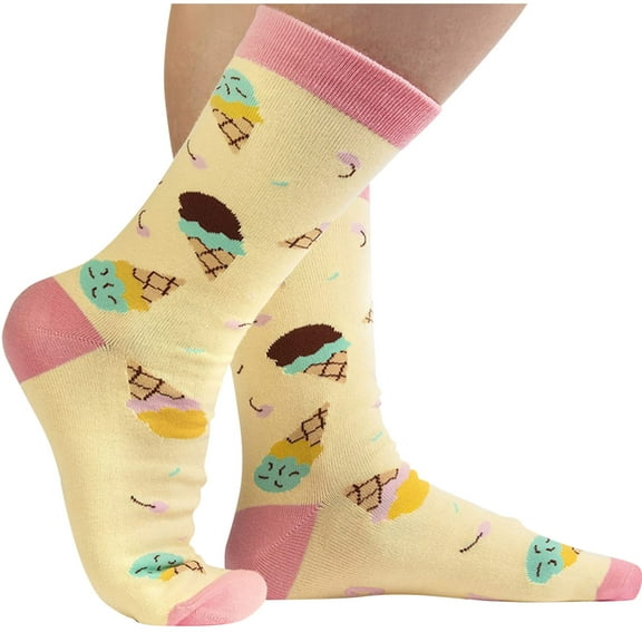 Aueoeo No Show Socks Hiking Socks Women Unisex Casual Print Sole Letter Middle Tube Socks Tennis Socks Men