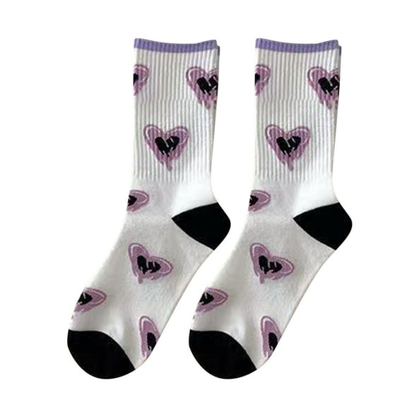 Aueoeo No Show Socks Hiking Socks Women Unisex Casual Valentine'S Day Print Sole Letter Middle Tube Socks Tennis Socks Women