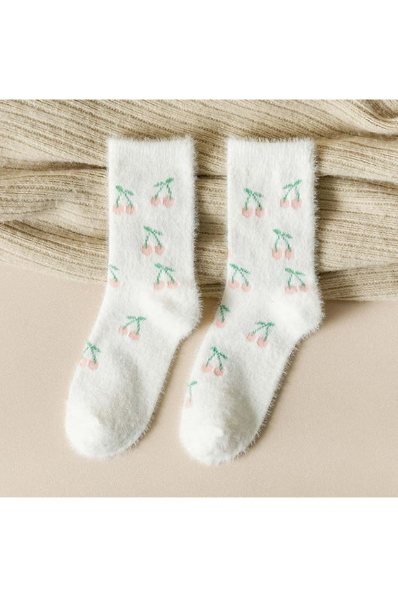 No Show Socks Thin Socks Women's Thick Warm Wool Socks Floor Sleep Socks Mid-Tube Socks Socks Dress Socks Women