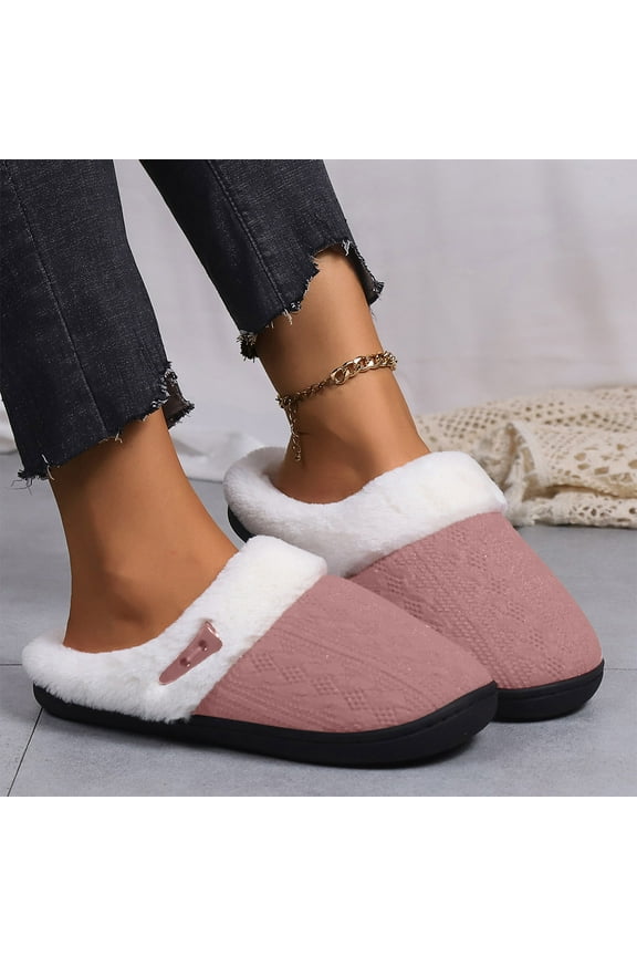 Orthopedic Slippers for Women, Women's House Slippers Memory Foam Fluffy Soft Slippers Slip on Winter Warm Shoes for Women Slippers