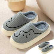 Aueoeo Orthotic Slippers for Women, Cute Slippers for Women Indoor Slip on Bedroom Shoes Home Warm Winter Fuzzy Slippers for Women Platform Slippers