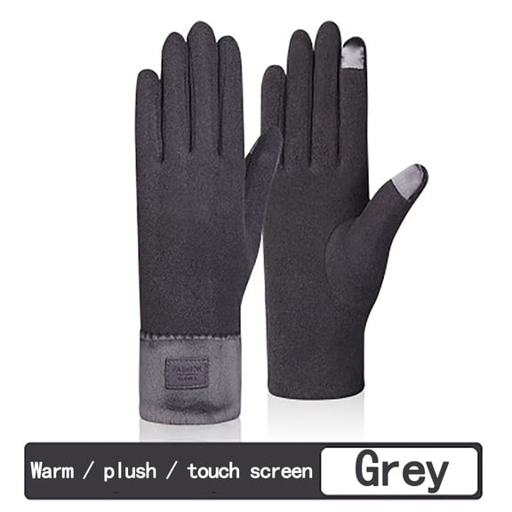 Aueoeo Outdoor knitting Touchscreen Finger For Womens Windproof Thicken Gloves Outdoor Sports Daily Work Gloves