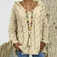 thumbnail image 1 of Aueoeo Oversized Sweaters, Women's Fall Fashion Sweater Loose Plus Size Long Sleeves Hood Ribbed Knit Sweater Pullover Tops, 1 of 7