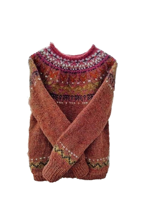 Plus Size Sweaters Dressy Sweater Women's Casual Printed Pullover Long Sleeve Round Neckouterwear Coats Sweaters Dressy Sweaters