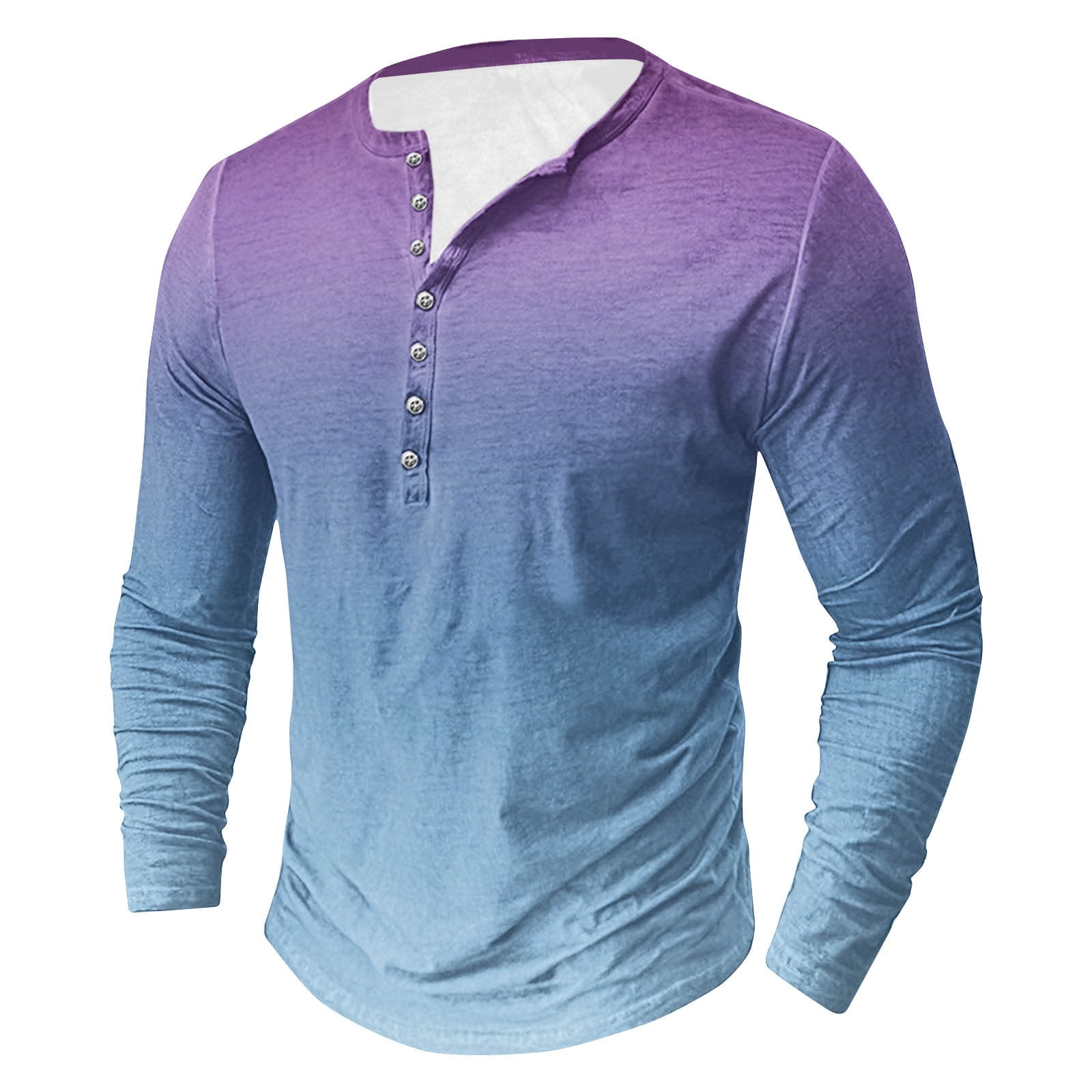 Men's  Plus Size Textured Round Neck Long Sleeve Sweatshirt