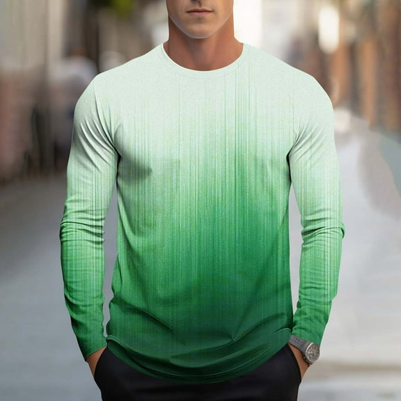 Aueoeo Pullovers For Men Workout Shirts Men Fashion Casual Men Fashion Print Sports Long Sleeves Round-Neck Blouses Shirts Customized T Shirts