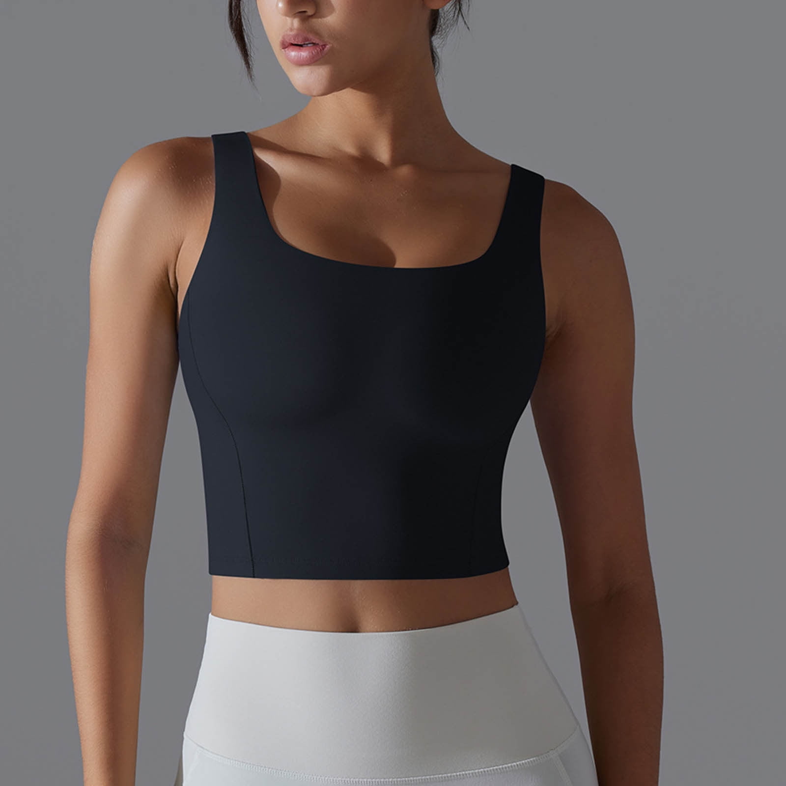 Yvette V-Neck Yoga Bra With Fixed Cups Cross-Back Design Sports - View #10