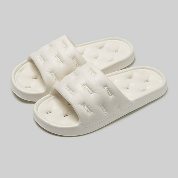 Aueoeo Quick Drying Shower Slippers for Women Men Indoor Non Slip Bathroom Slippers Drain Holes Shower Shoes