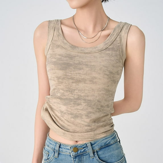 Aueoeo Racerback Tank Tops Plus Size Womens Tank Tops Tank With Camisole As Base Worn Externally And Worn Internally Tank Tops for Women