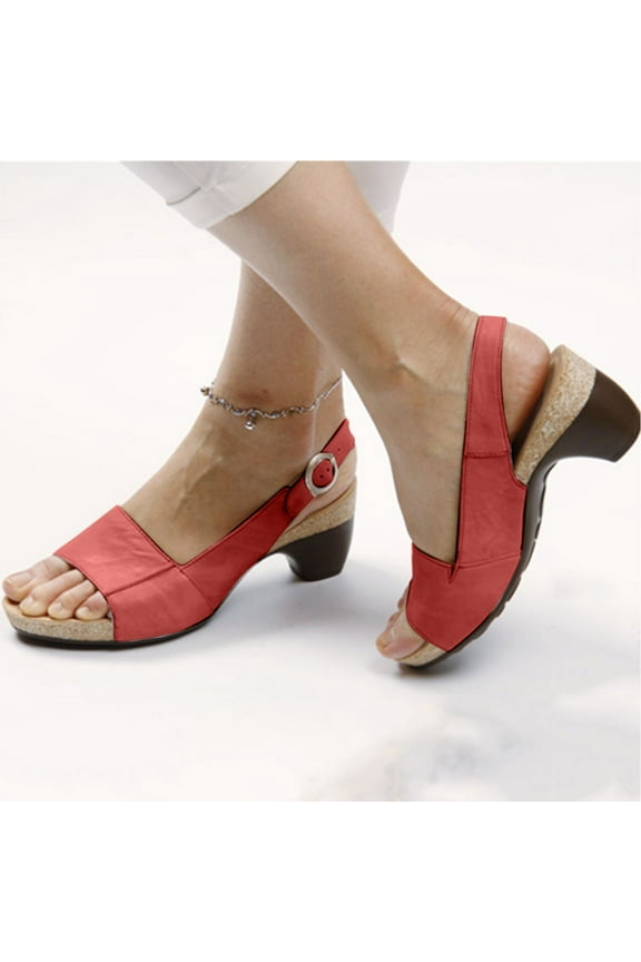 Sandals Women Wedge Sandals for Women Summer beach Sandals Comfortable Elegant Shoes Ankle Buckle Open Toe Casual Shoes