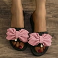 thumbnail image 1 of Aueoeo Sandals for Women Flat, Comfy Platforms Sandals Bow Knot Shoes Summer Beach Travel Fashion Slipper Flip Flops, 1 of 7