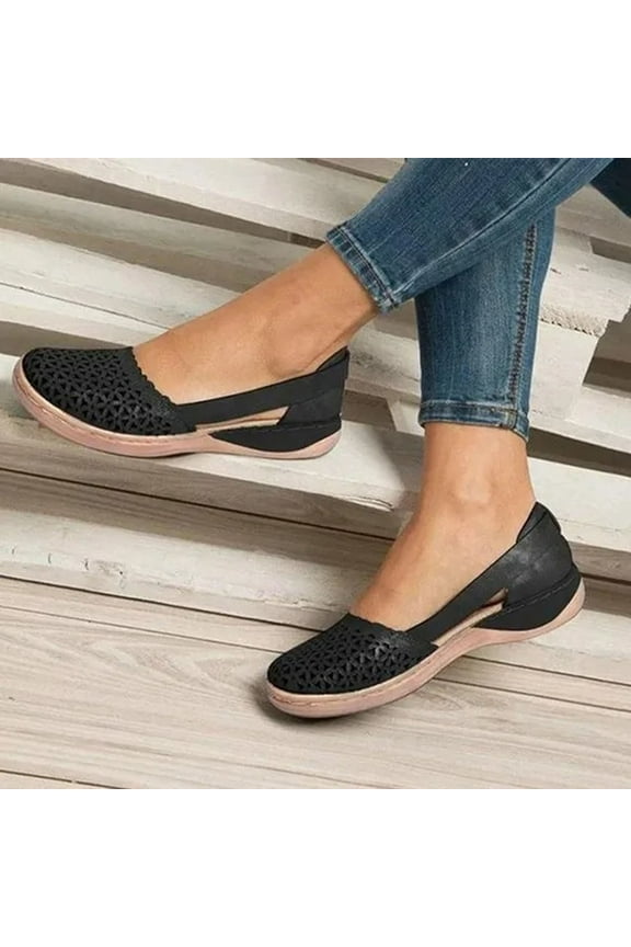 Sandals for Women, Women's Casual Loafers Cute Slip On Comfort Walking Flats Sandals Summer Closed Toe Sandals Boat Shoes