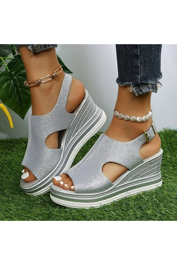 Sandals for Women, Womens Wedges Sandals Heels Open Toe Lace Up Platform Ankle Strap Summer Dress Shoes Walking Sandals Women Beach Sandals