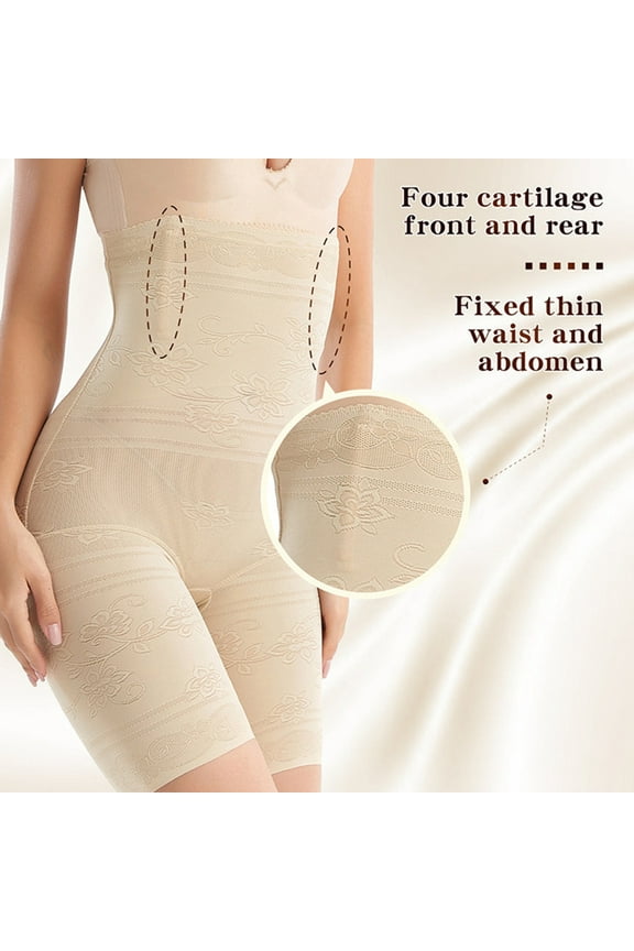 Shapewear Thong Tummy Control, Womens Underwear Seamless Women's High Waist Toning Pants Girdle Waist Lifting Pants Flat Angle Belly Reduction Toning Pants Leg Girdle