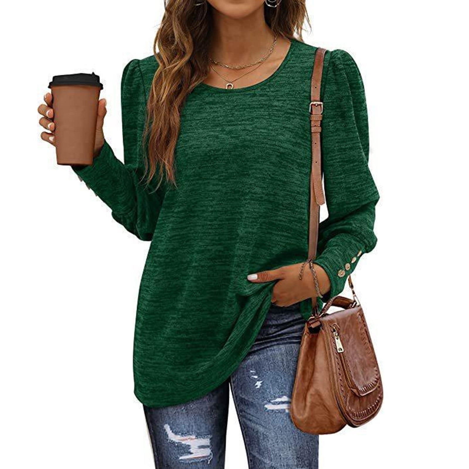 Aueoeo Shirts for Women Dressy Casual, Womens Clothes Clearance Sale