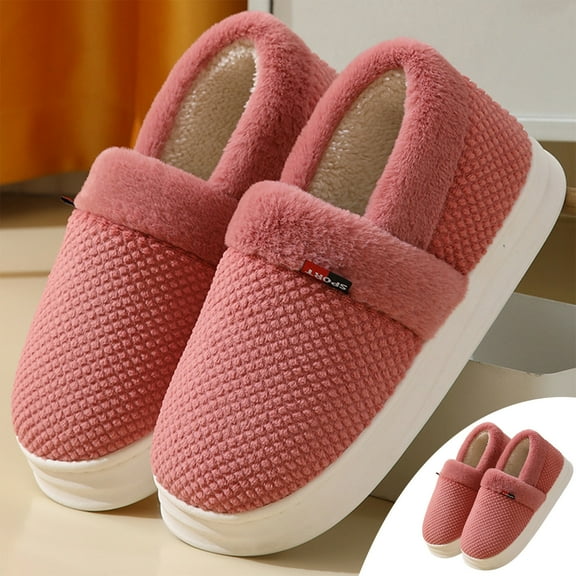 Aueoeo Slip on Slippers for Women, Women's House Slippers Memory Foam Fluffy Soft Slippers Slip on Winter Warm Shoes for Women Slippers
