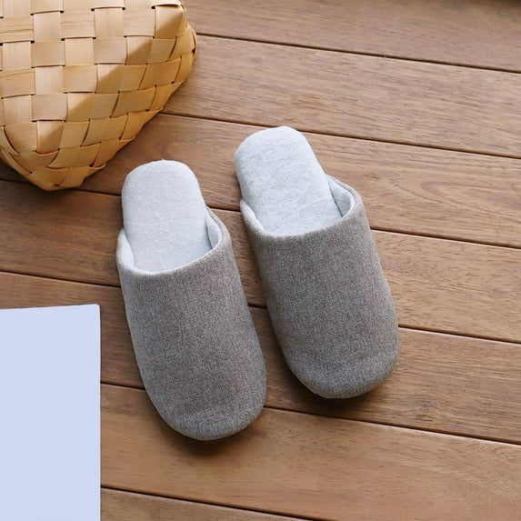 Aueoeo Slippers for Women Outdoor, Womens Memory Foam Slippers Indoor Warm Winter House Slippers Slip on Cotton Bedroom Slippers