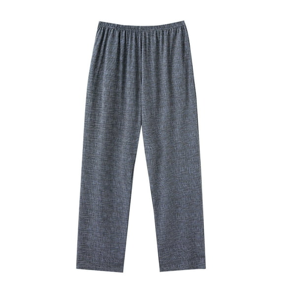 Aueoeo Solid Color Pajama Pants For Mens 100% Cotton Pajama Pants Elastic Waist Sleep Pant Pjs Straight Leg Pants With Pockets