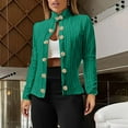 thumbnail image 1 of Aueoeo Spring Sweater For Womens Stand Collar Button Jacket Long Sleeve Jacket Spring Fall Tendy Wear, 1 of 7