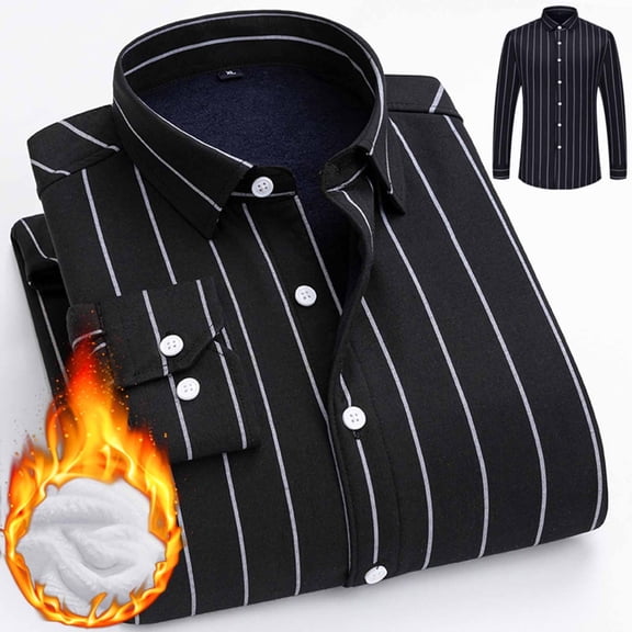 Aueoeo Stripe Shacket For Mens Long Sleeve Laple Collar Overshirts Fall Fashion Dress Outfit Casual Outwear Jacket