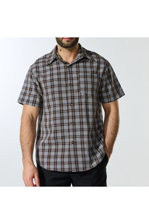 Summer Fashion Plaid Casual Shirt Lightweight Laple Collar Button -Down Shirts Daily Work Regular Fits Tees Vacation Beach Top