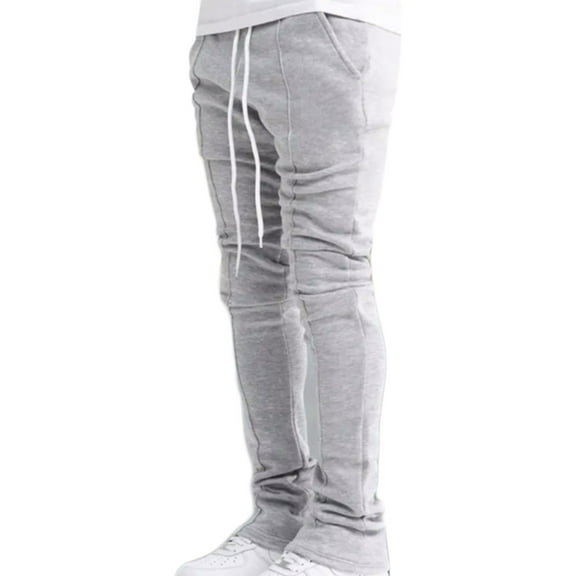 Aueoeo Sweatpants For Men Spring Fall Fashion Baggy Casual Pants Tie Front Drawstring Waist Joggers Trendy Trousers