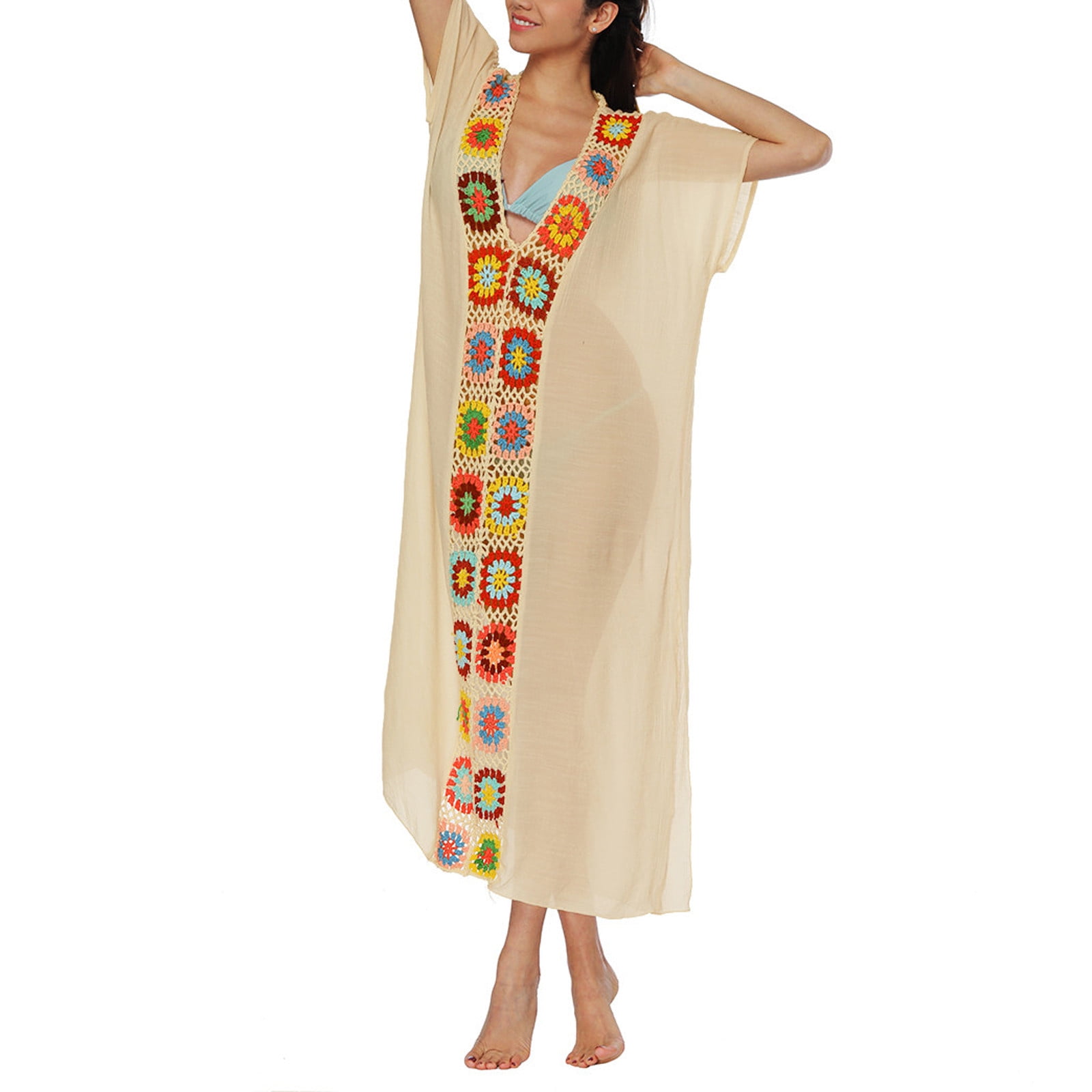 Aueoeo Swimwear Coverups for Women, Women Beachwear Turkish Kaftans