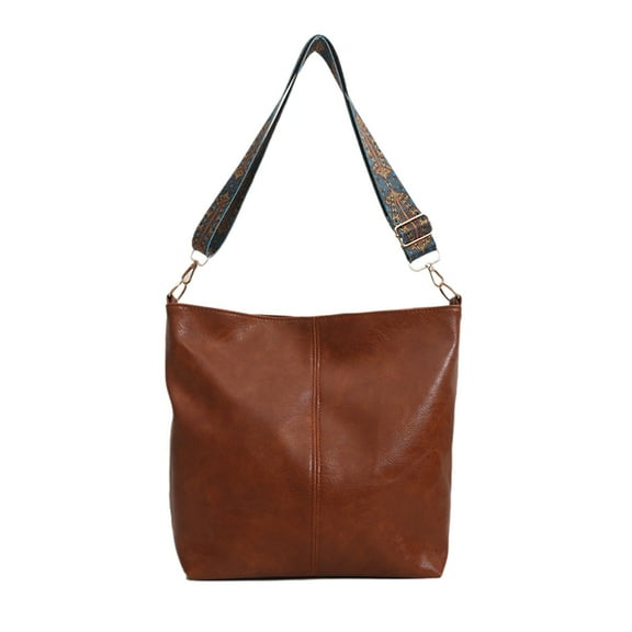 Aueoeo Tote Bag Shoulder Bag Soft Faux Leather Purses for Women Large Casual Handbag Work Dating College Brown